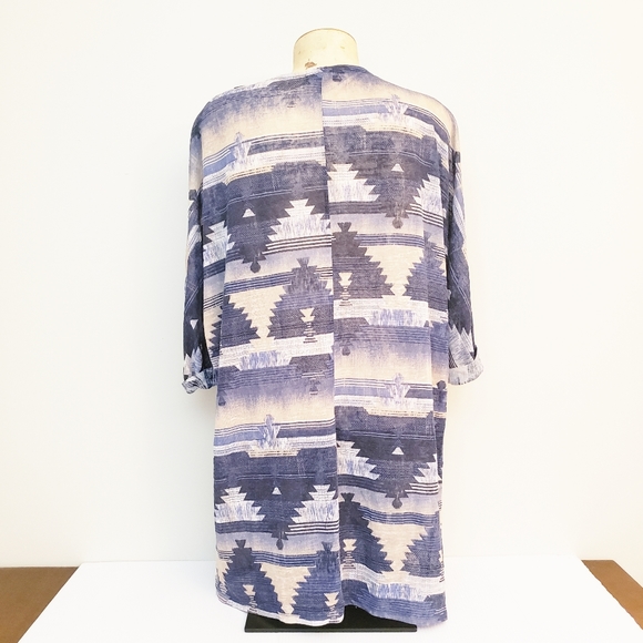 Eyeshadow Sweaters Eyeshadow Plus Size X Blue Kimono Long Cardigan